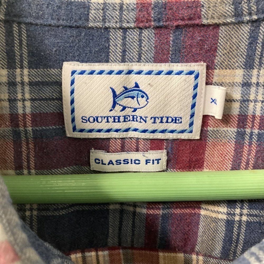 Southern Tide Multicolored Flannel Shirt Size XL - Picture 4 of 7
